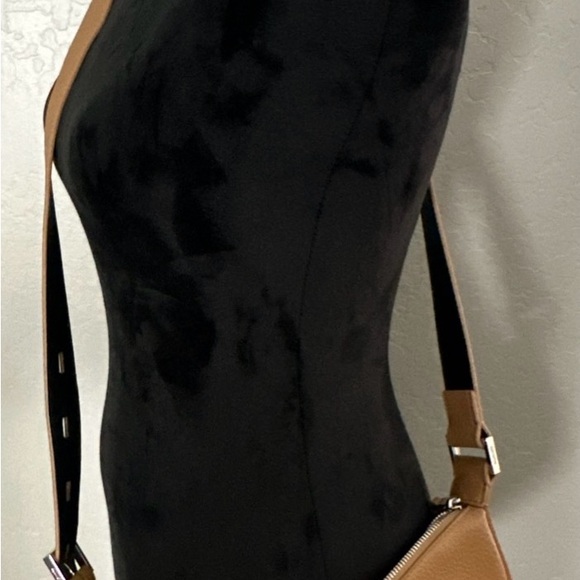 AllSaints Half Moon Leather Crossbody Bag - Palisade Tan